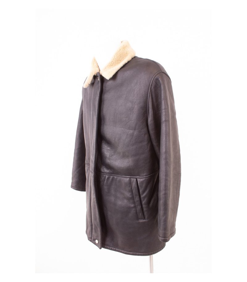 JOOP Herren Lammfelljacke ECHT Mantel Gr. 25 (Kurzgröße) Braun Leder – Foto 3