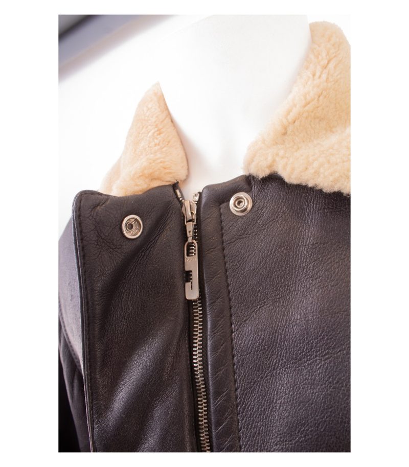 JOOP Herren Lammfelljacke ECHT Mantel Gr. 25 (Kurzgröße) Braun Leder – Foto 5