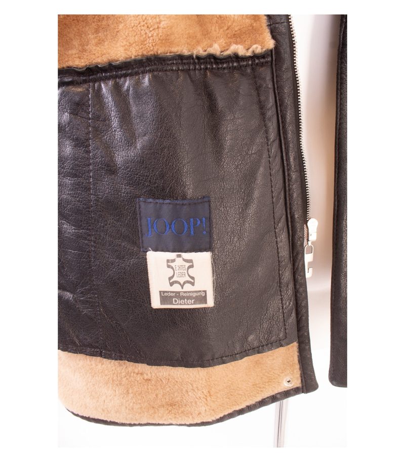 JOOP Herren Lammfelljacke ECHT Mantel Gr. 25 (Kurzgröße) Braun Leder – Foto 10