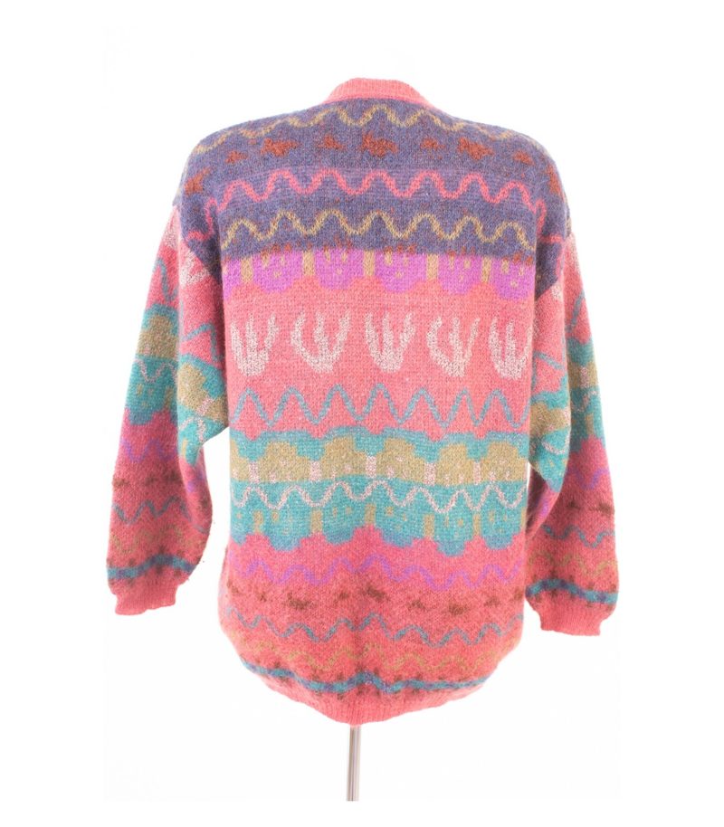 Griffe TRICOT Cardigan Strickjacke Gr. DE 48 Mehrfarbig 60% Kid Mohair Wolle – Foto 4