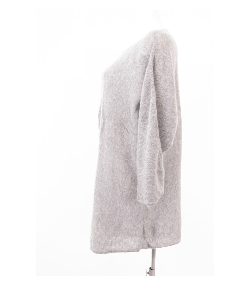 RIANI Damen Pullover Longpullover Fledermausärmel Gr. 42 100% Grau Kaschmir – Foto 3