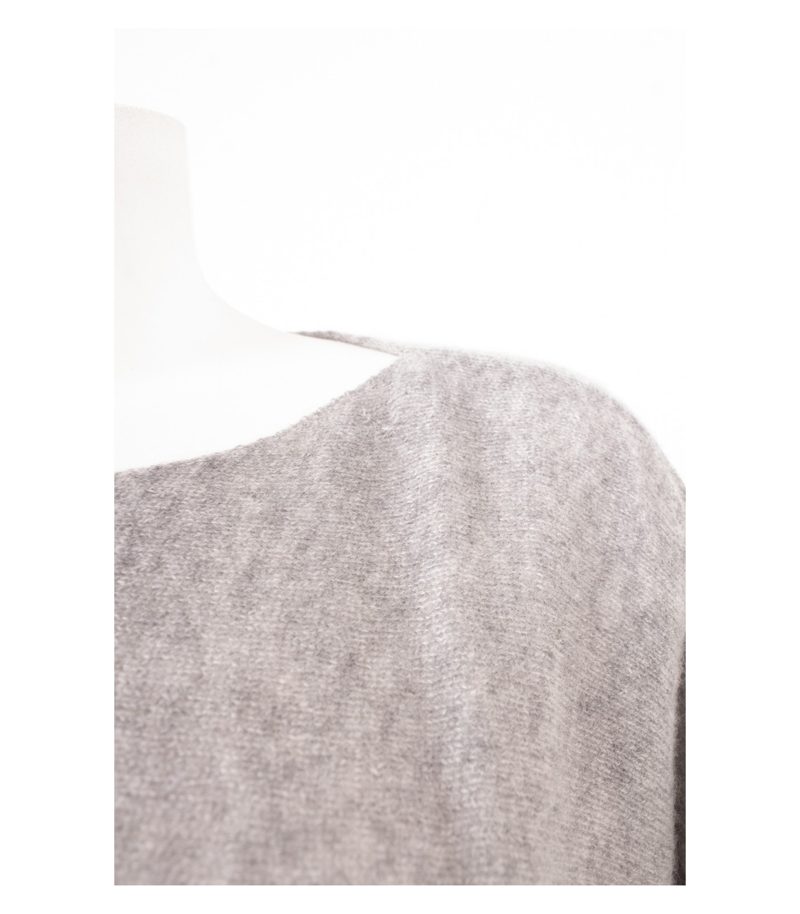 RIANI Damen Pullover Longpullover Fledermausärmel Gr. 42 100% Grau Kaschmir – Foto 5