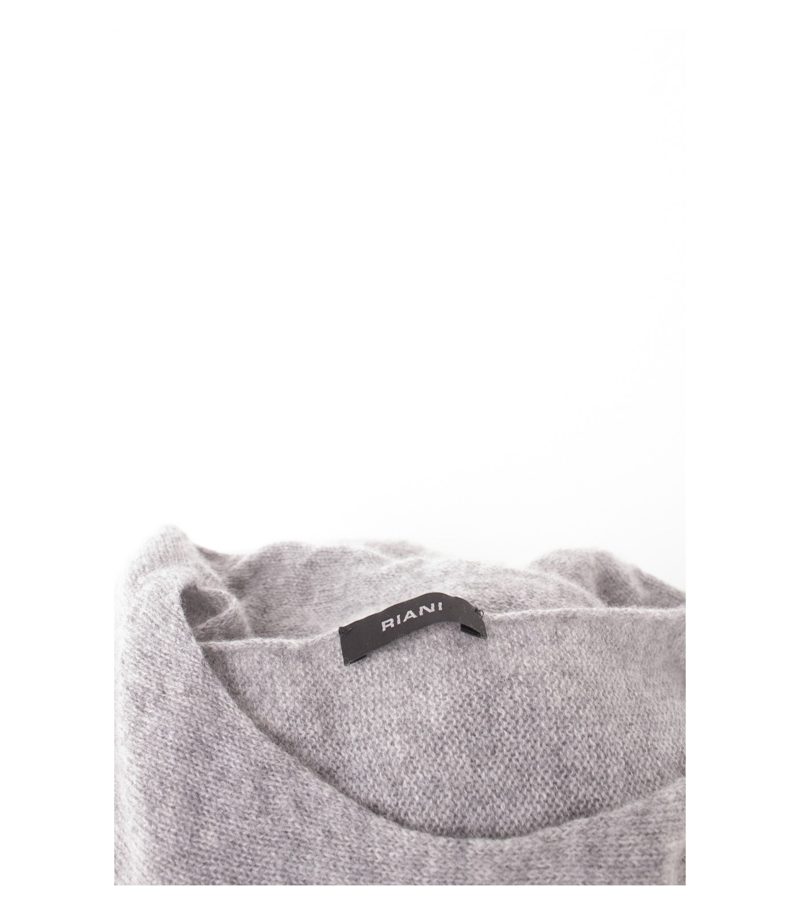 RIANI Damen Pullover Longpullover Fledermausärmel Gr. 42 100% Grau Kaschmir – Foto 6