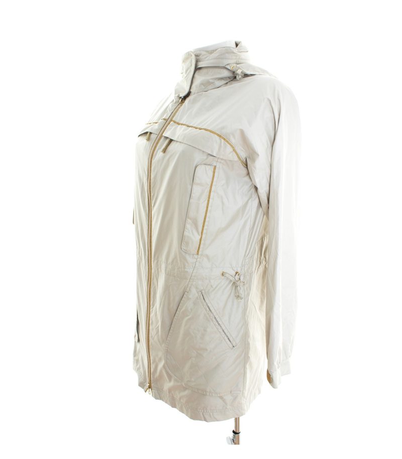 ESCADA SPORT Damen Jacke Parka Cremegrau Leichte Kapuzenjacke Gr. DE 34 – Foto 2