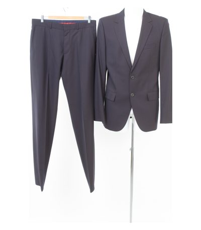 HUGO BOSS Herren Anzug Sakko Hose Business Red Label Slim Fit Gr. 94 Blau Wolle