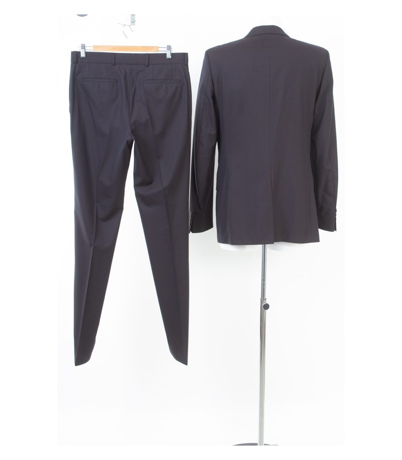 HUGO BOSS Herren Anzug Sakko Hose Business Red Label Slim Fit Gr. 94 Blau Wolle – Foto 2