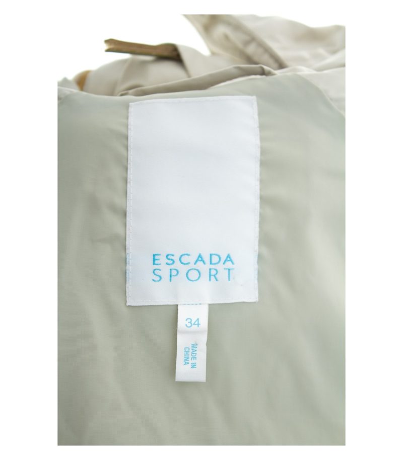 ESCADA SPORT Damen Jacke Parka Cremegrau Leichte Kapuzenjacke Gr. DE 34 – Foto 4