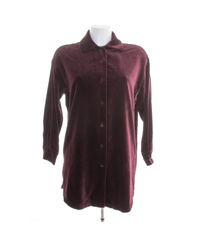 ST.EMILE Damen Jacke Weinrot Gr. L Hausjacke Velvet Samt