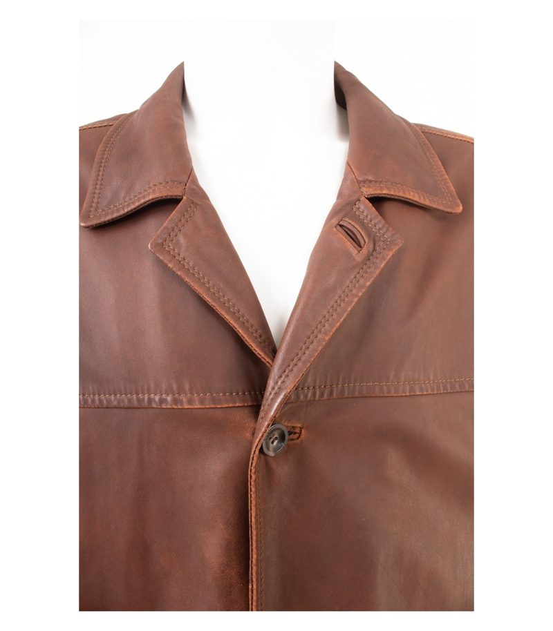 Bugatti Herren Lederjacke Lamm Nubuk Vintage Field Gr. 50 Braun Leder – Foto 5
