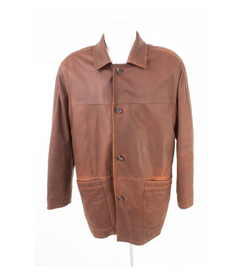 Bugatti Herren Lederjacke Lamm Nubuk Vintage Field Gr. 50 Braun Leder – Foto 6
