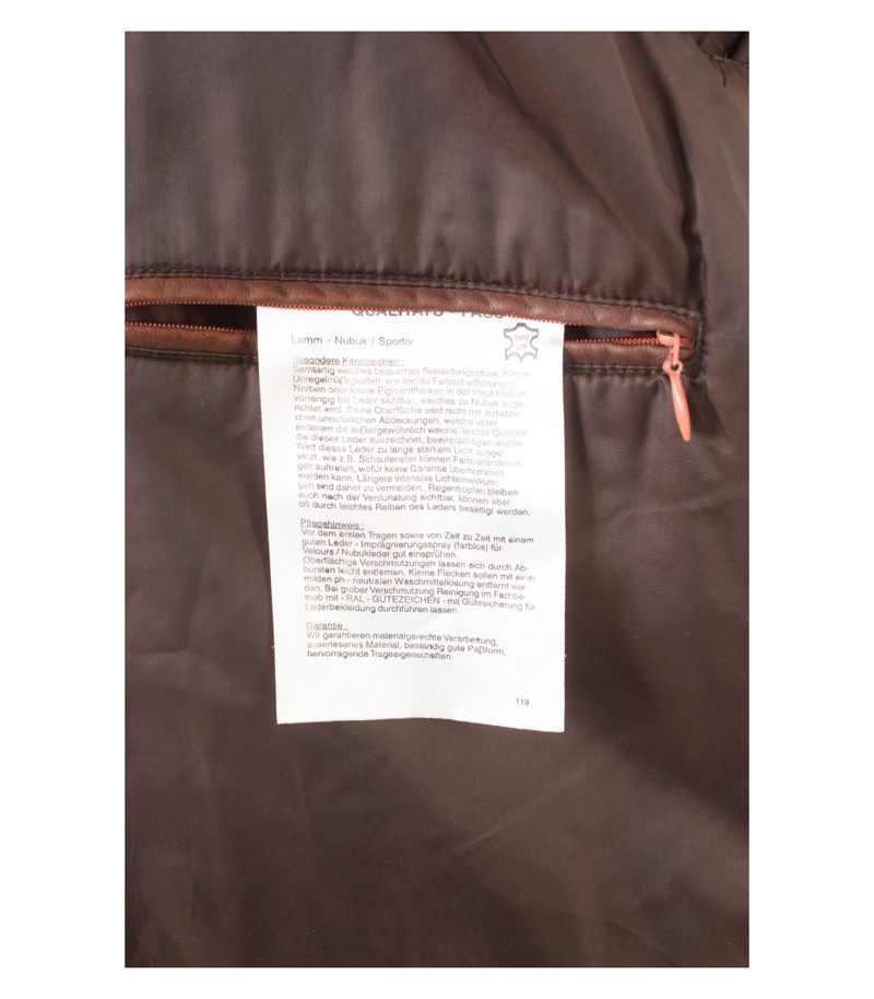 Bugatti Herren Lederjacke Lamm Nubuk Vintage Field Gr. 50 Braun Leder – Foto 10
