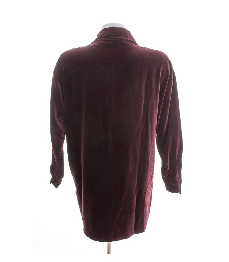 ST.EMILE Damen Jacke Weinrot Gr. L Hausjacke Velvet Samt – Foto 3