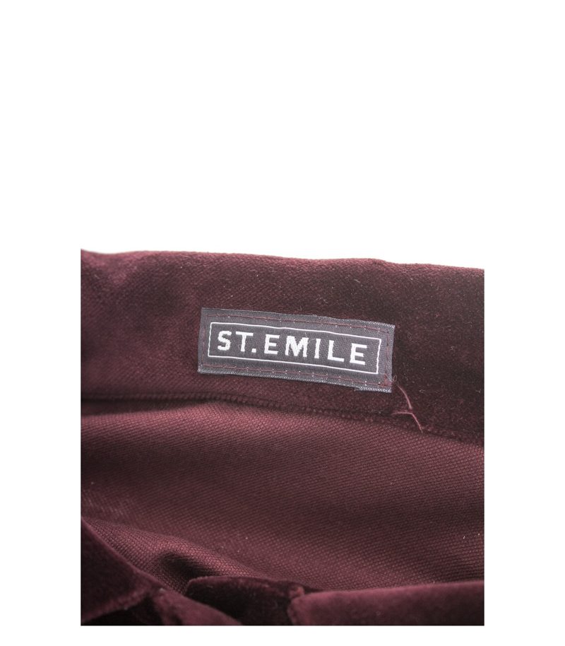 ST.EMILE Damen Jacke Weinrot Gr. L Hausjacke Velvet Samt – Foto 4