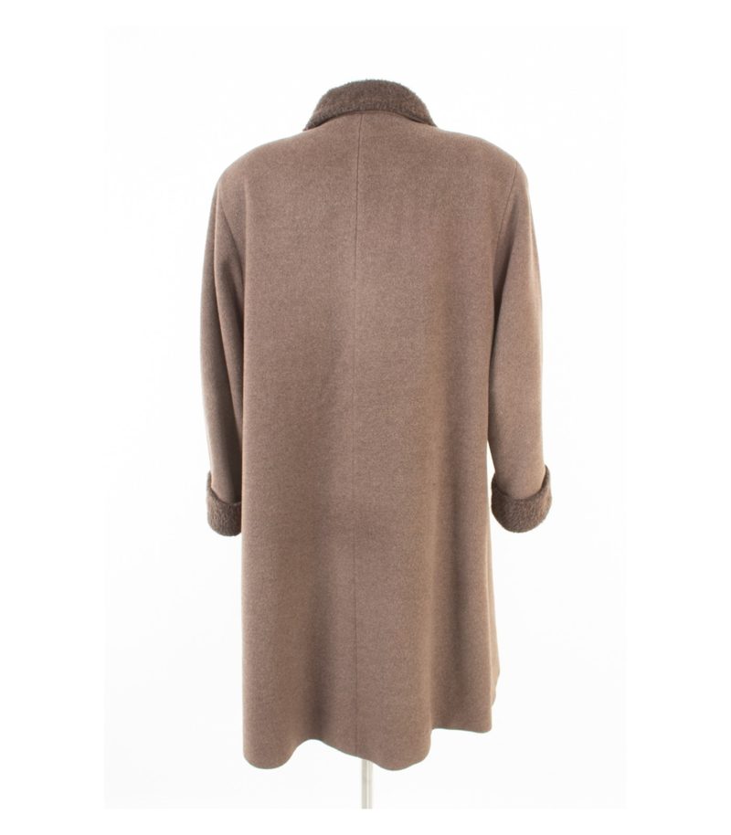 Hensel & Mortensen Damen Mantel Gr. 21 Braun Wolle Kaschmir Angora – Foto 4