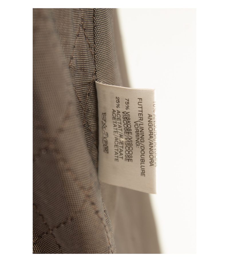 Hensel & Mortensen Damen Mantel Gr. 21 Braun Wolle Kaschmir Angora – Foto 9