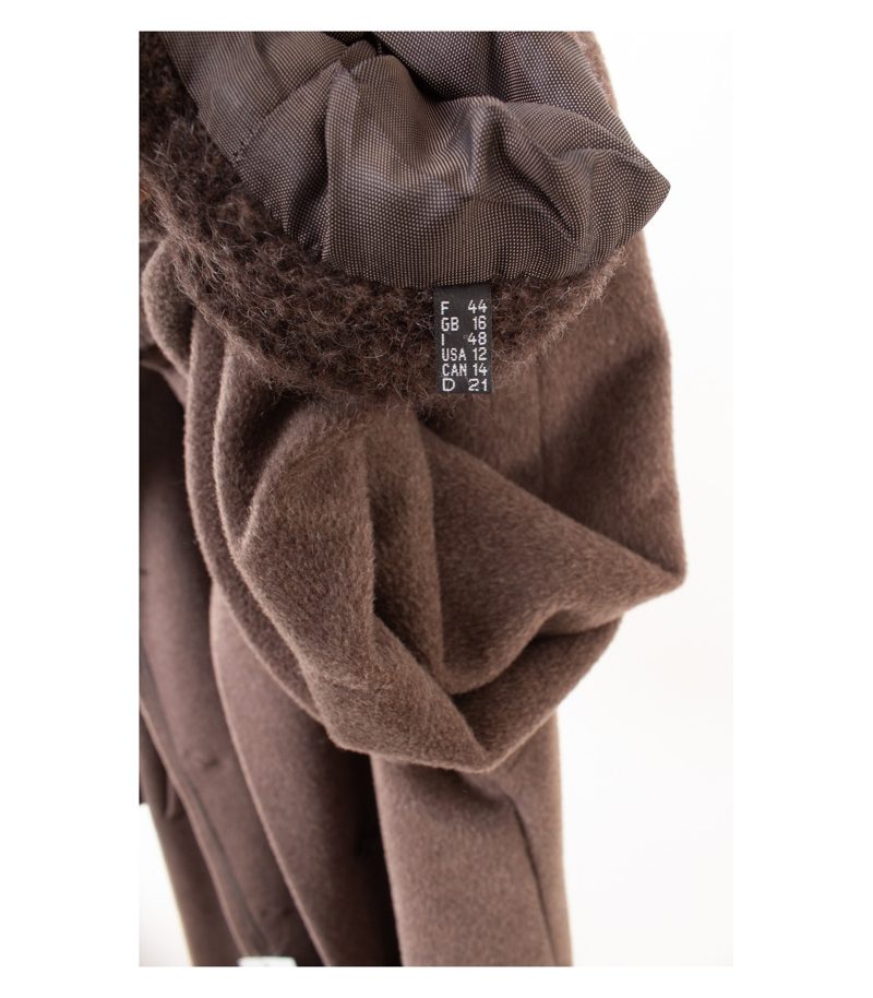 Hensel & Mortensen Damen Mantel Gr. 21 Braun Wolle Kaschmir Angora – Foto 11