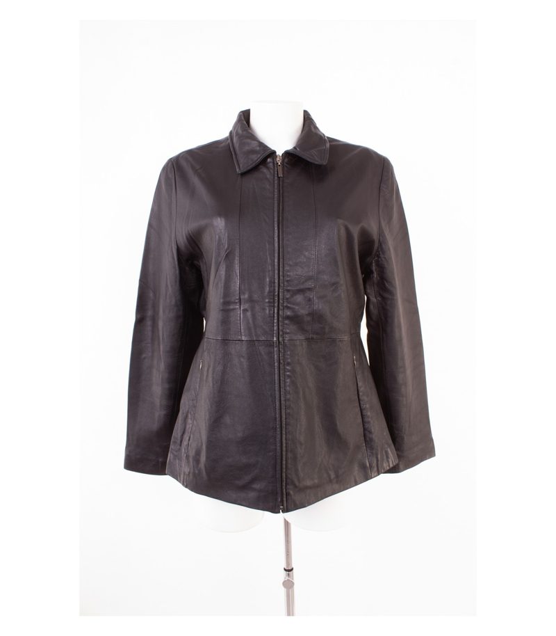 Pelle Studio Damen Lederjacke Biker Gr. L Schwarz Echtleder – Foto 1