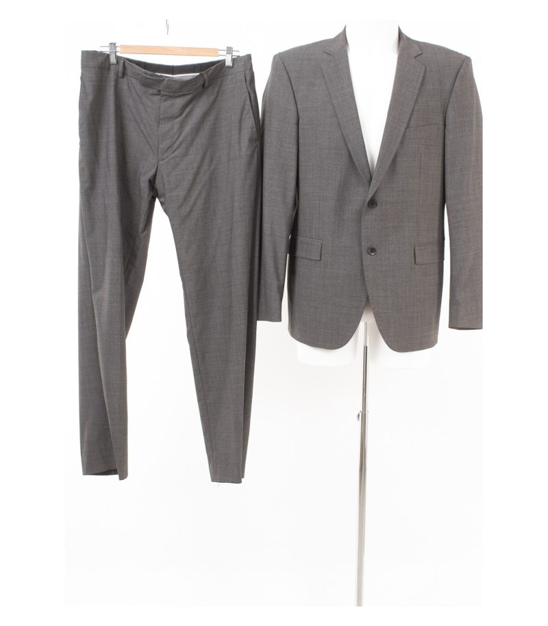 Strellson Premium Herren Anzug Bailey-Manhattan Business Gr. 50 Grau Wolle – Foto 1