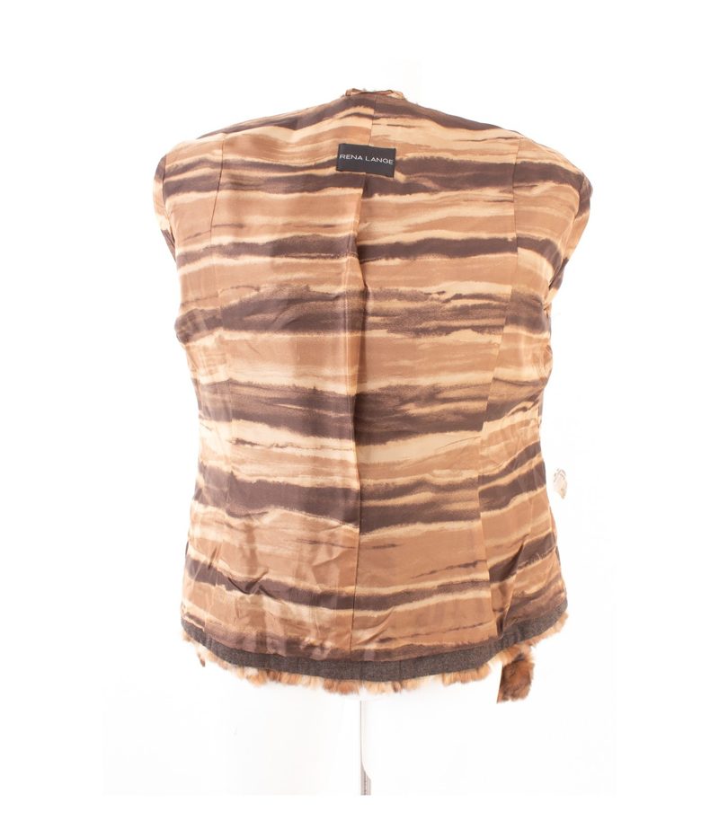 Rena Lange Damen Blazer Echtpelz Gr. 44 Mehrfarbig Wolle – Foto 5