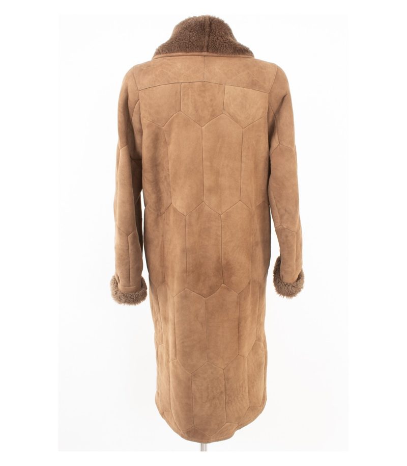 Ledermann Damen Mantel Lammfellmantel Winter Gr. 38 Braun Echtleder – Foto 3
