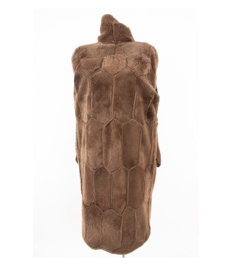 Ledermann Damen Mantel Lammfellmantel Winter Gr. 38 Braun Echtleder – Foto 7