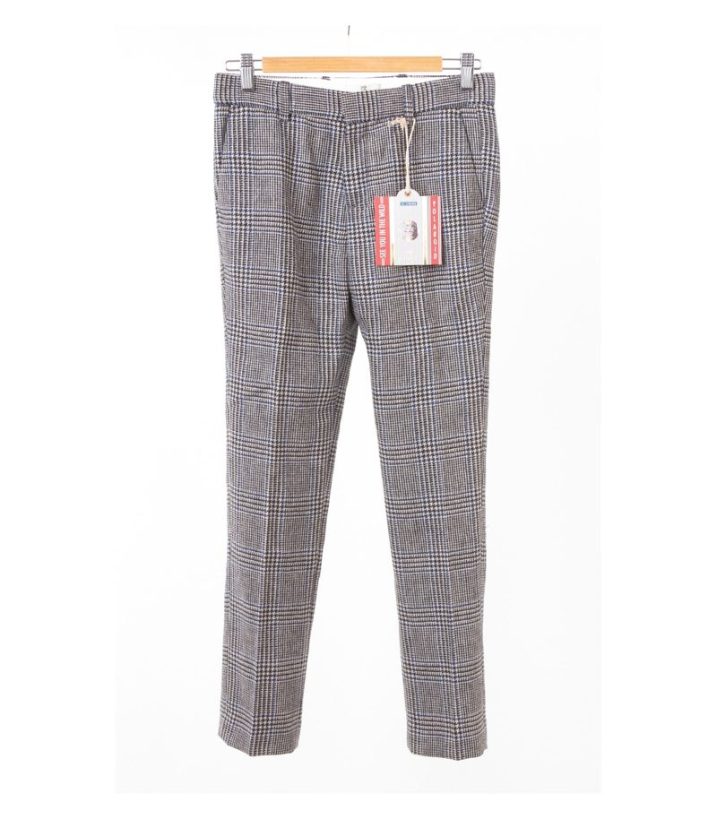 Scotch & Soda Shrunk Jungen Hose Kariert Gr. 14 (164) Grau Wolle Neu – Foto 1