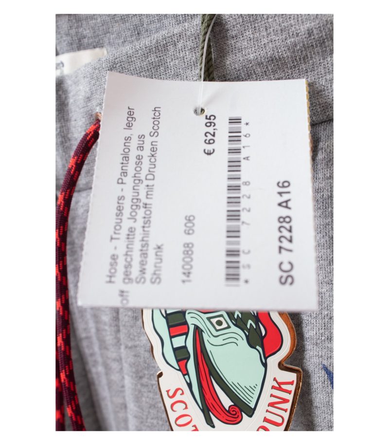 Scotch & Soda Shrunk Jogginghose Jungen Hose Stepp Print Gr. 16 (176) Grau Neu – Foto 4