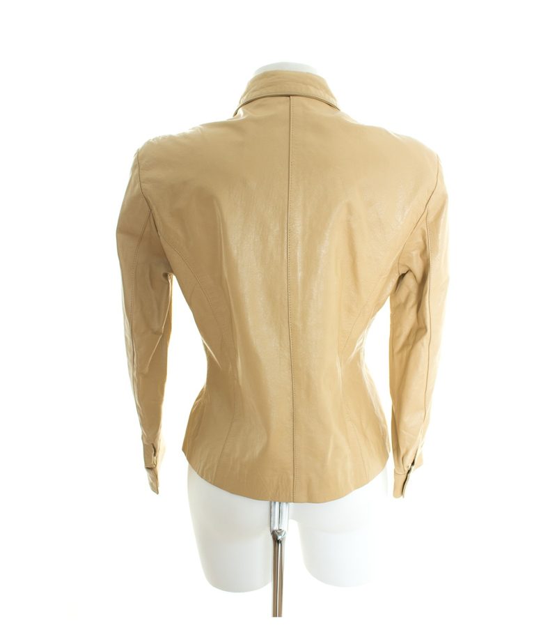 SIGNATURE Cuir Couture Damen Ockerbraun Übergangsjacke Gr. M Leder – Foto 3