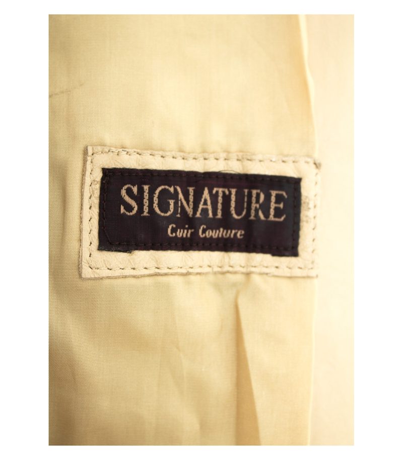 SIGNATURE Cuir Couture Damen Ockerbraun Übergangsjacke Gr. M Leder – Foto 4