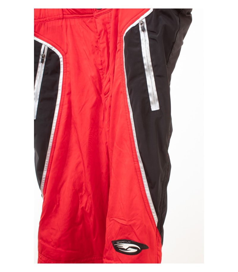 Sportalm Skihose Schneehose Herren Recco Hosenträger Austria Gr. 50 Rot Schwarz – Foto 4