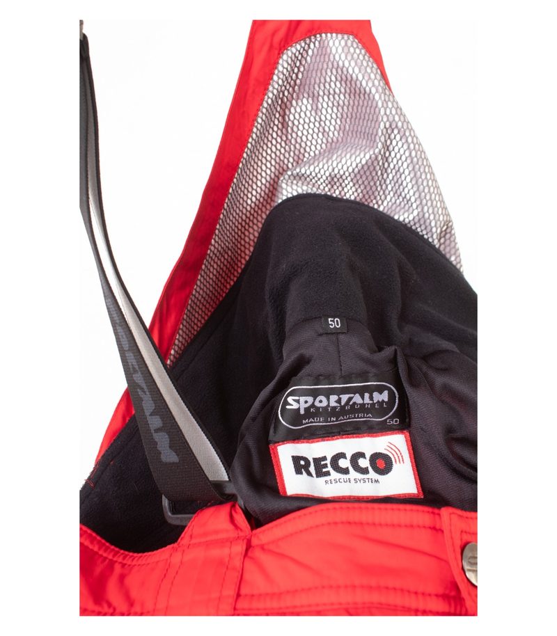Sportalm Skihose Schneehose Herren Recco Hosenträger Austria Gr. 50 Rot Schwarz – Foto 6