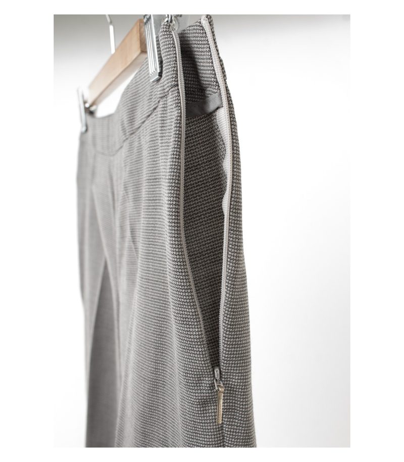 Hugo Boss Damen Hose Business Gemustert Stretch Gr. 34 Grau Wolle – Foto 2