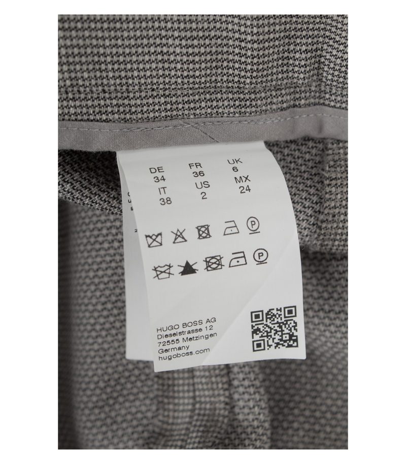 Hugo Boss Damen Hose Business Gemustert Stretch Gr. 34 Grau Wolle – Foto 4