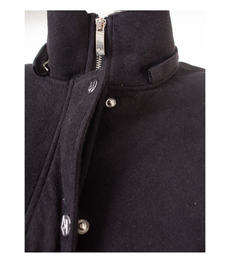 Armani Damen Jeans Mantel Kurzmantel Gr.DE 34 (IT 40) Webpelz Winter Schwarzgrau – Foto 5