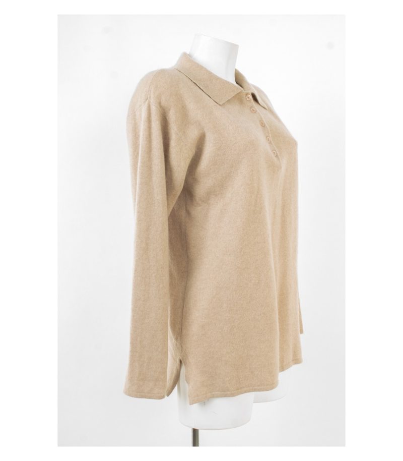 Alberto Fabiani Damen Pullover Polopullover Gr. S Beige Kaschmir – Foto 2