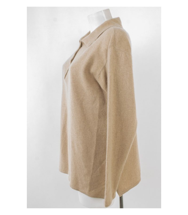 Alberto Fabiani Damen Pullover Polopullover Gr. S Beige Kaschmir – Foto 3