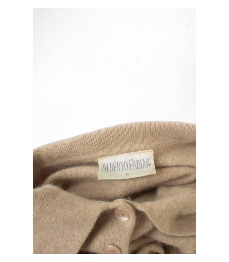 Alberto Fabiani Damen Pullover Polopullover Gr. S Beige Kaschmir – Foto 5