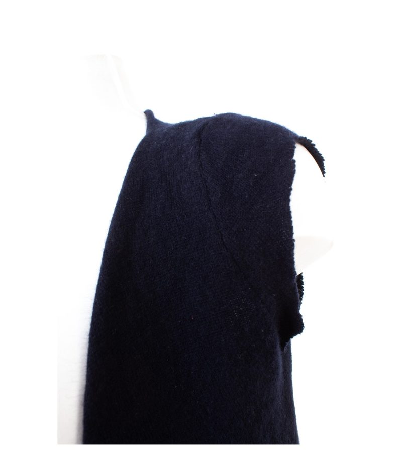 Annalisa Bucci Damen Weste Strickweste Made in Italy Gr. M Dunkelblau Kaschmir – Foto 4