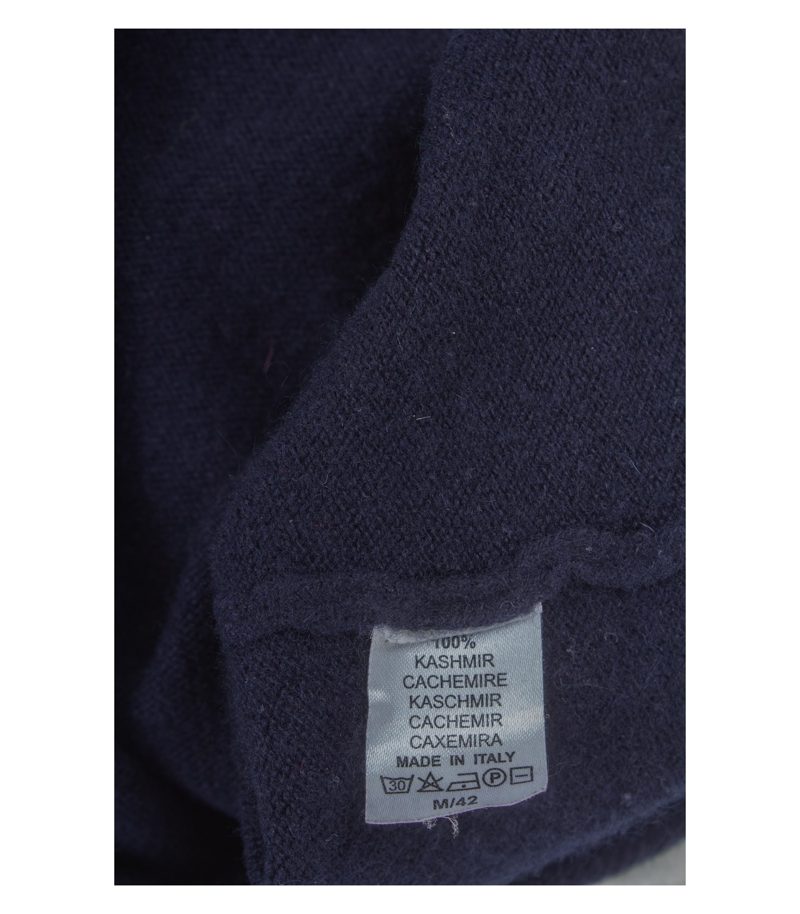 Annalisa Bucci Damen Weste Strickweste Made in Italy Gr. M Dunkelblau Kaschmir – Foto 7