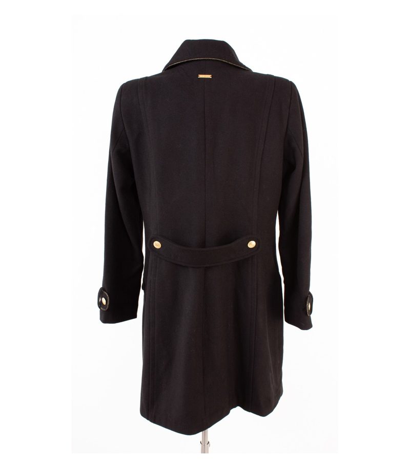 Sarah Kern Damen Mantel Military Gr. DE 42 Schwarz Wolle Neu – Foto 4