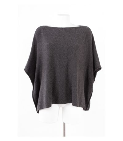 Poetry Damen Poncho Cape 100% Weich Gr. S Dunkelgrau Kaschmir