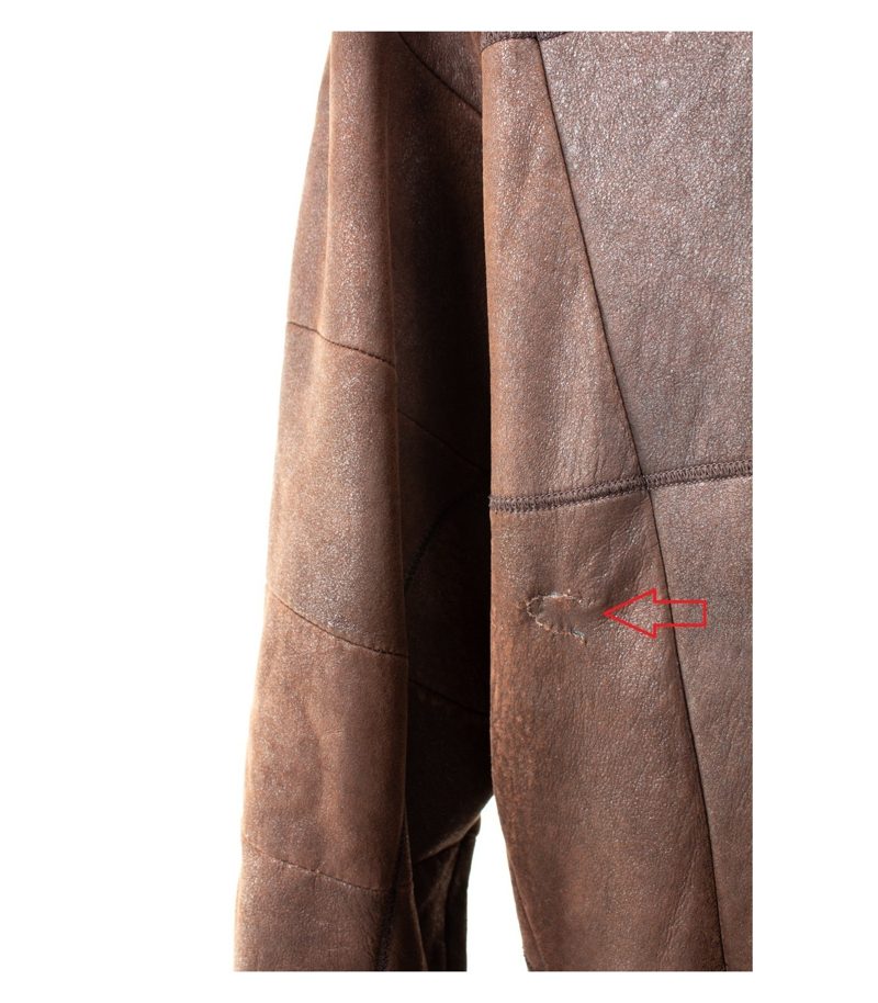 Christ Lammfellmantel Damen Mantel Patchwork Gr. 40 Braun Lammfell Leder – Foto 6