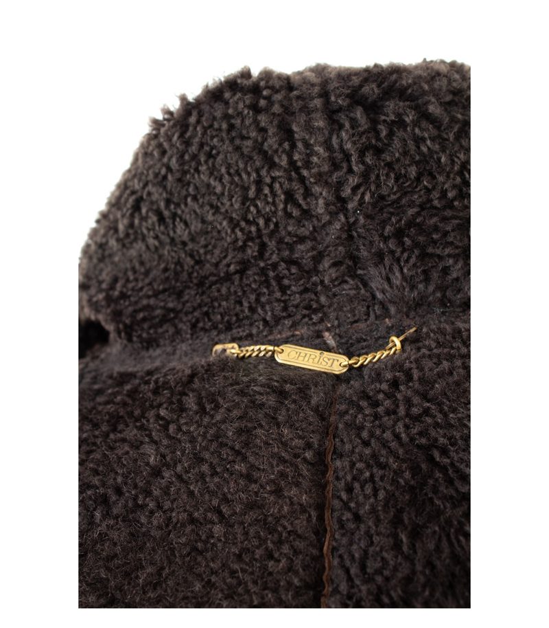 Christ Lammfellmantel Damen Mantel Patchwork Gr. 40 Braun Lammfell Leder – Foto 10