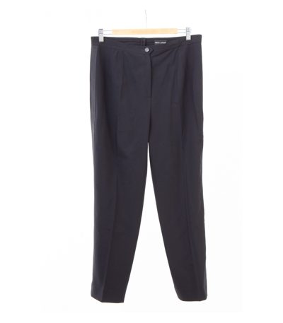 Rena Lange Damen Hose Gallonstreifen Gr. 21 (Geschätzt gemessen) Schwarz Wolle