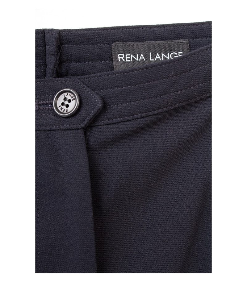 Rena Lange Damen Hose Gallonstreifen Gr. 21 (Geschätzt gemessen) Schwarz Wolle – Foto 3