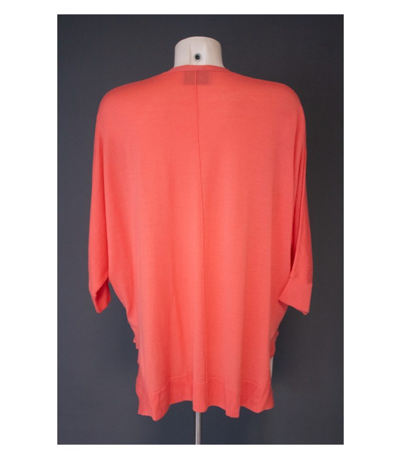 Lu Ren Damen Strickjacke Cardigan Oversized Sample Gr. M Koralle Wolle Merino – Foto 4