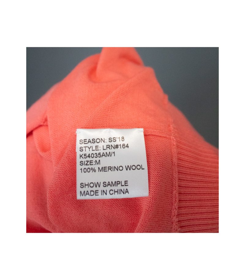 Lu Ren Damen Strickjacke Cardigan Oversized Sample Gr. M Koralle Wolle Merino – Foto 6