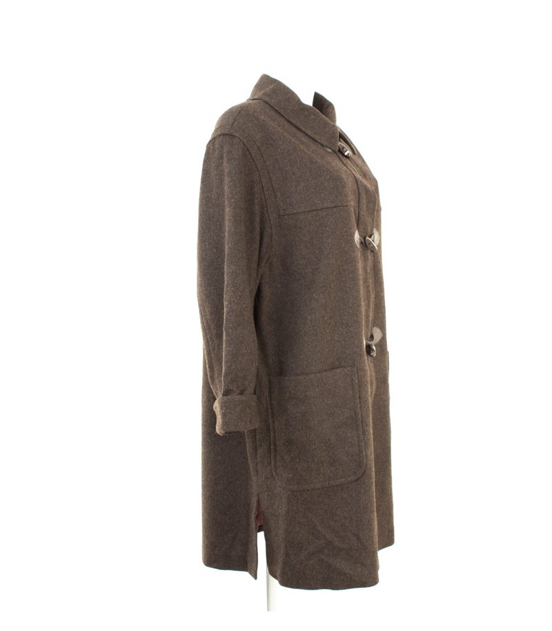 BAUER Loden-Frey Lodenmantel Dufflecoat Damen Gr. DE 44 Braun Wolle Alpaka – Foto 2