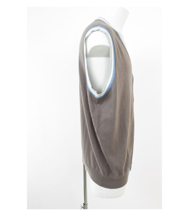 Brax Herren Golf Pullunder Strickweste Kris Gr. XXL Grau Baumwolle Kaschmir – Foto 2