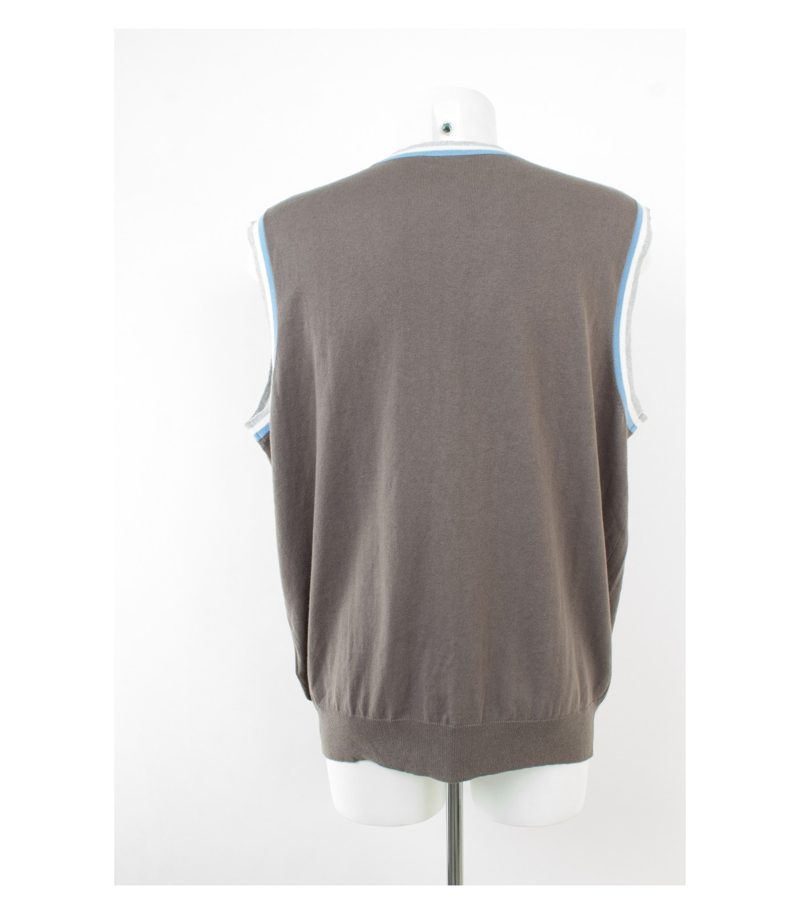 Brax Herren Golf Pullunder Strickweste Kris Gr. XXL Grau Baumwolle Kaschmir – Foto 4